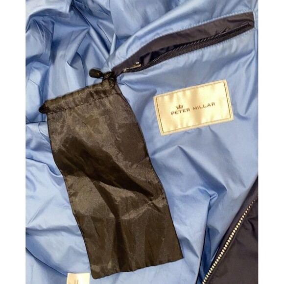 Peter Millar Hartford Jacket Mens XXL Full Zip Bomber Windbreaker Golf Navy Blue - Picture 6 of 9